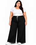 Eastrobe XL–2XL Super Stretch Wide-Leg Black Jeans